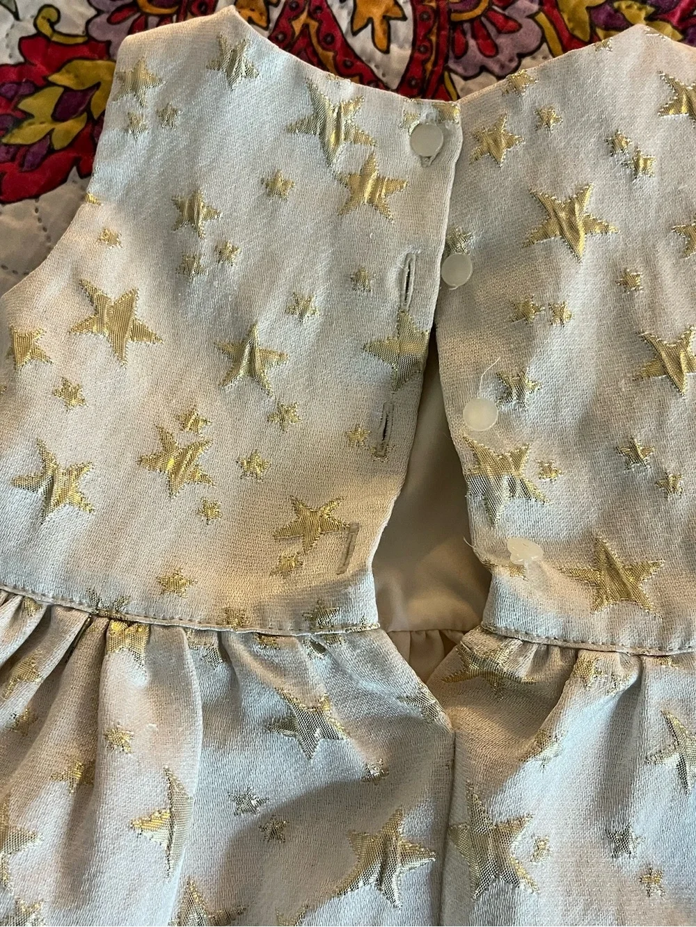 Baby Gap Girls Dress Stars Celestial Cream with Gold 2 Year Old Fairy Princess